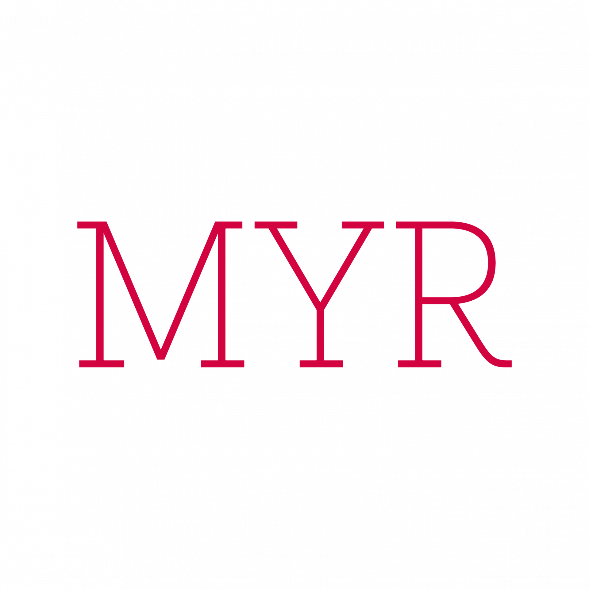 Logotipo Myr komunikazio grafikoa